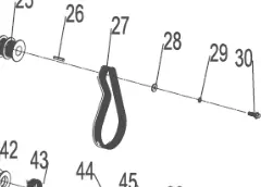A200512 Forward Drive Belt 7Pk597, Reference 27 Shown Tiller Southland Powermate Sba-Bx1/Wh3 1