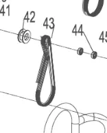 A200528 Reverse Drive Belt, 5Pk730, Reference 43 Shown Rear Tiller Southland Powermate Fm313/Wh3 1