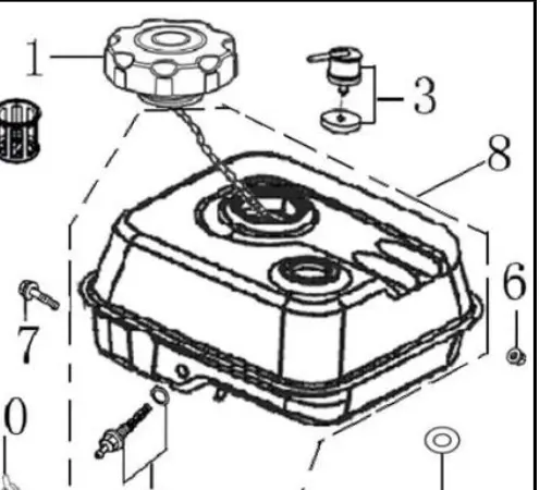 A202657 Fuel Tank Ref 8 For Powermate And Southland Fm497/Wh3 1