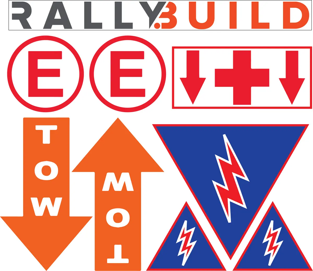 Rally And Race Accessory Vinyl Pack 1