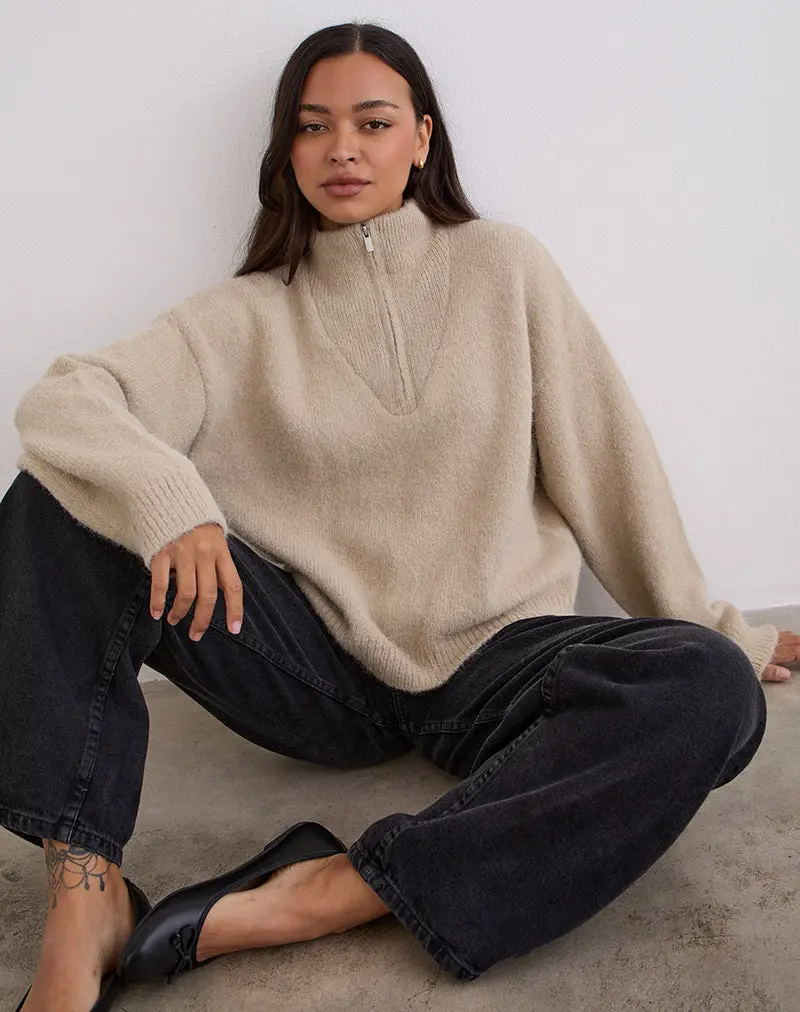 Atine Jumper In Oatmeal 1