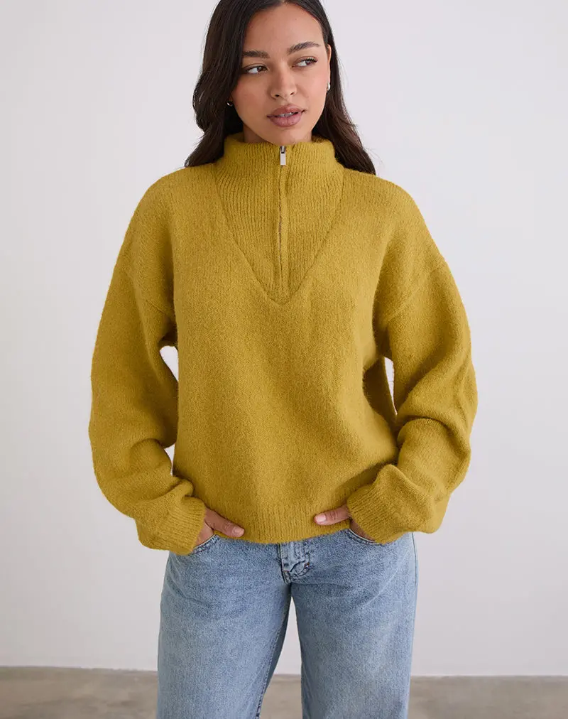 Atine Jumper In Ochre Mustard 1