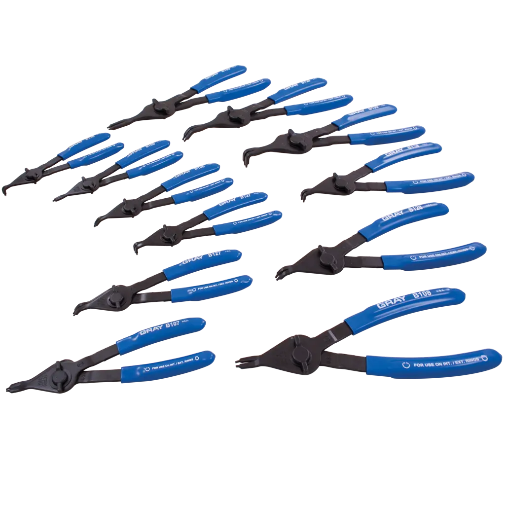 12 Piece Convertible Snap Ring Plier Set - Convertible Internal/External - Fixed Tip 1