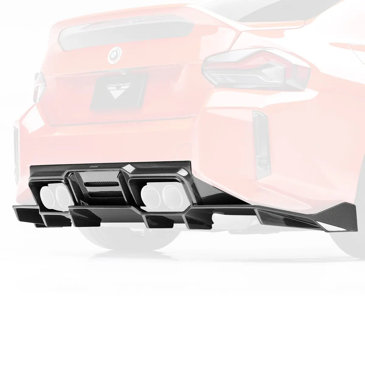 Bmw G8x M2 Vrs Aero Diffuser With Under Floor Carbon Fiber Pp 2X2 Glossy 1