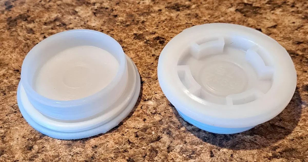 2 Inch Fine Thread Bung Cap For Blue Barrels (Two Shown, Sold Each) Wh3 1