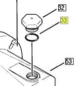 14179 Ca14179 O-Ring Reference 33 Shown For Cat Pump Red Oil Cap 547961 Ns2/W2 1