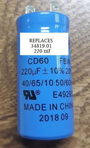 Cd60 Fbw / E492933 Capacitor 220Mf 200V Replaces 34819.01 Wh3 1