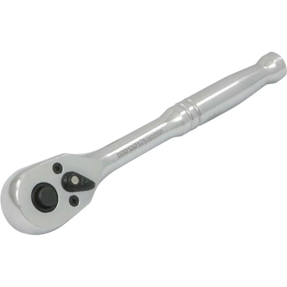 1/4" Drive 45 Tooth Quick Release Ratchet, Chrome Finish, 5" Long 1