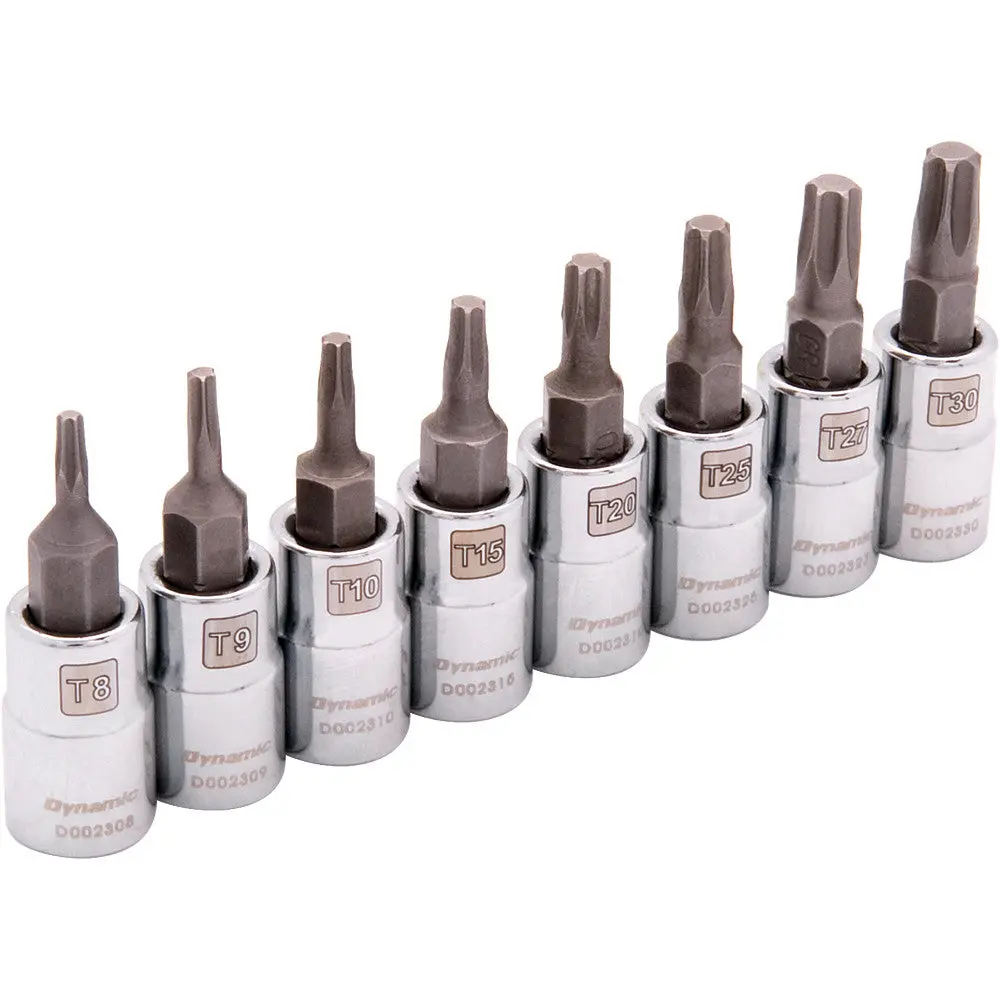 1/4" Drive 8 Piece Standard, Torx® Socket Set, T8 - T30 1