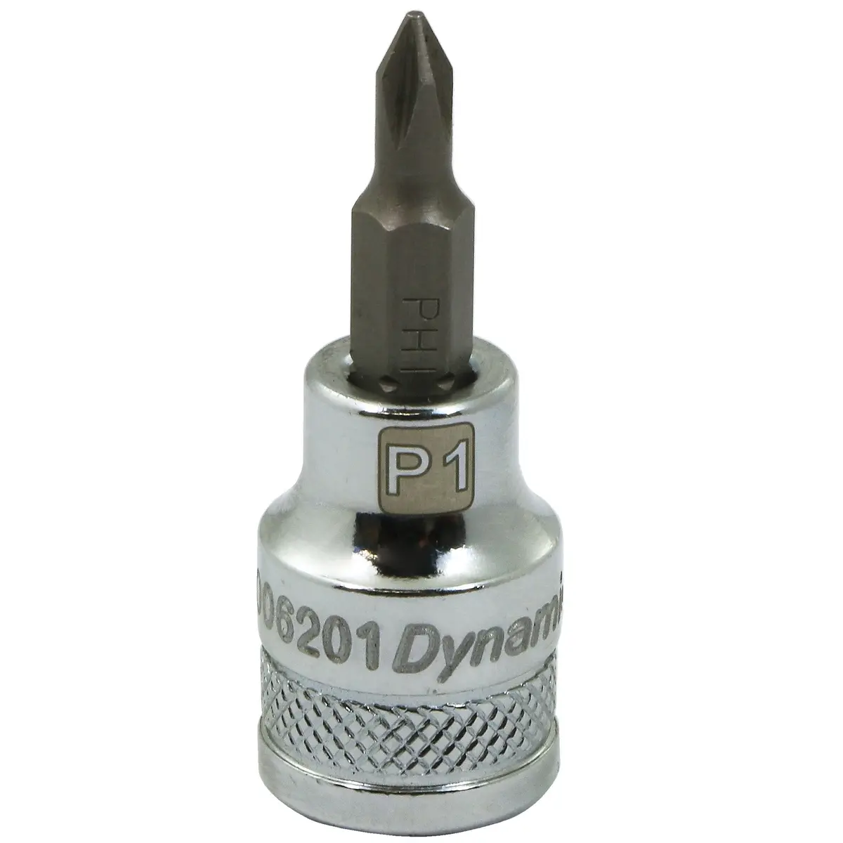 3/8" Drive Phillips® Head, Ph#1 Standard Length Chrome Bit Socket 1