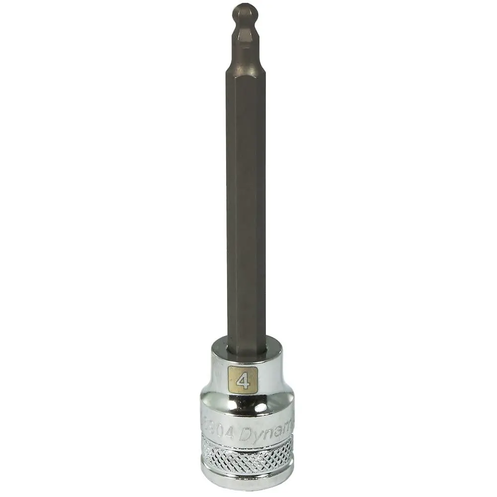 3/8" Drive Metric Hex Head Long Length Ball Nose Chrome Bit Sockets 1
