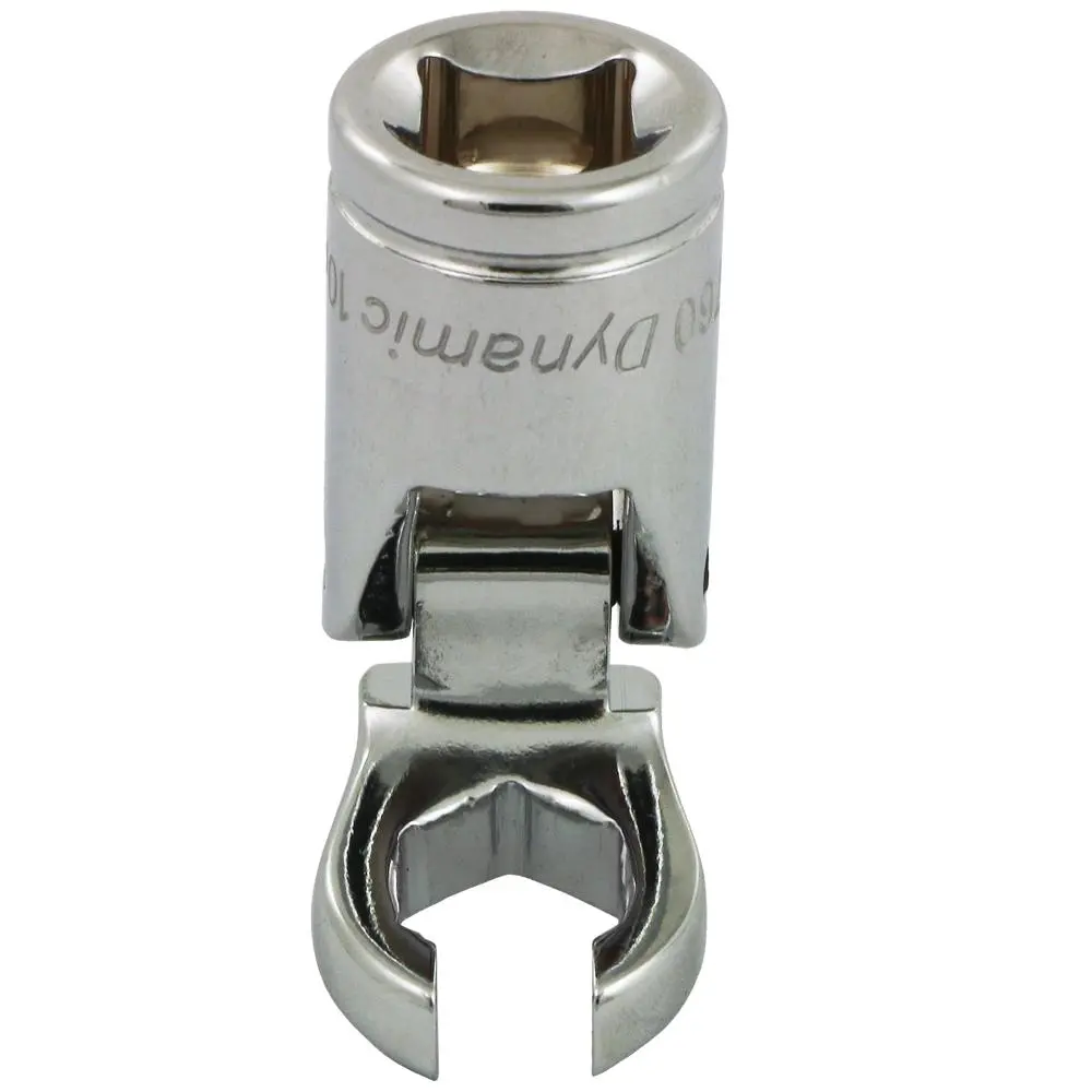 3/8" Drive Metric Flex Head, Crow Foot Flare Nut Chrome Sockets 1