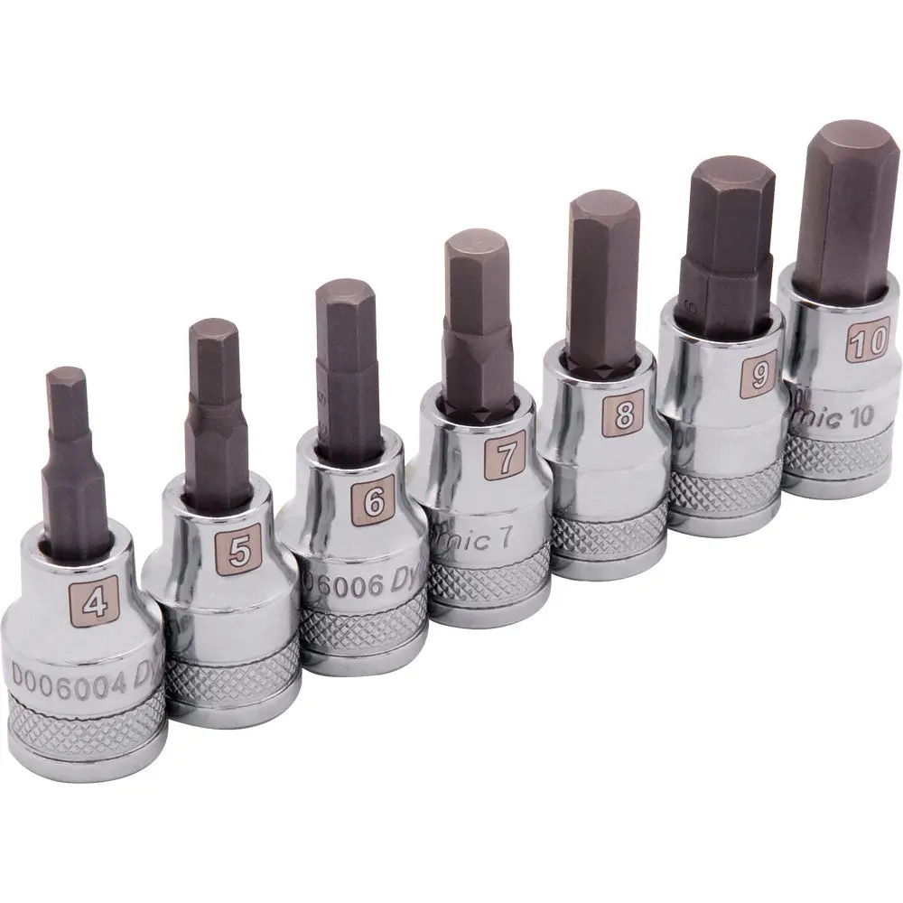 3/8" Drive 7 Piece Metric, Standard Hex Socket Set, 4Mm - 10Mm 1