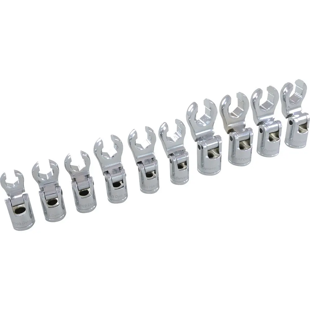 3/8" Drive 10 Piece Metric, Flare Nut Socket Set, 10Mm -19Mm 1