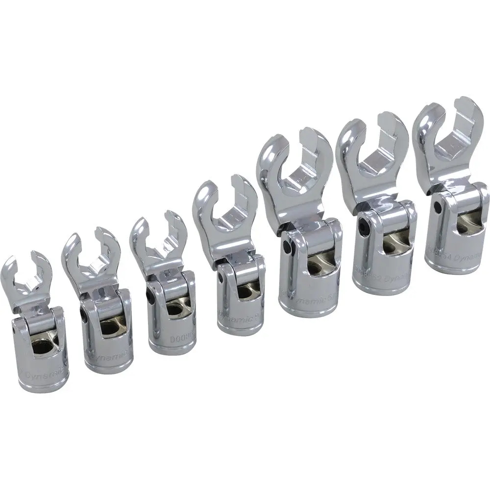 3/8" Drive 7 Piece Sae, Flare Nut Socket Set, 3/8" - 3/4" 1
