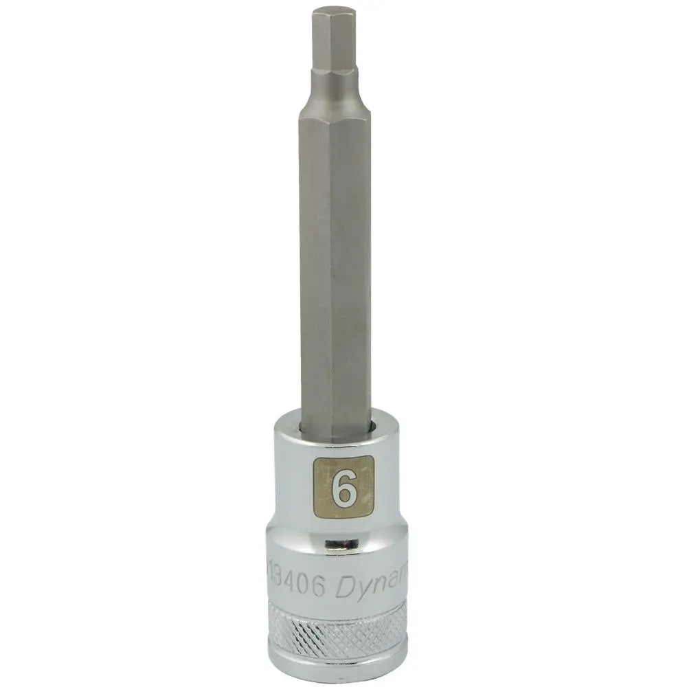 1/2" Drive Metric Hex Head, Long Length Chrome Bit Sockets 1