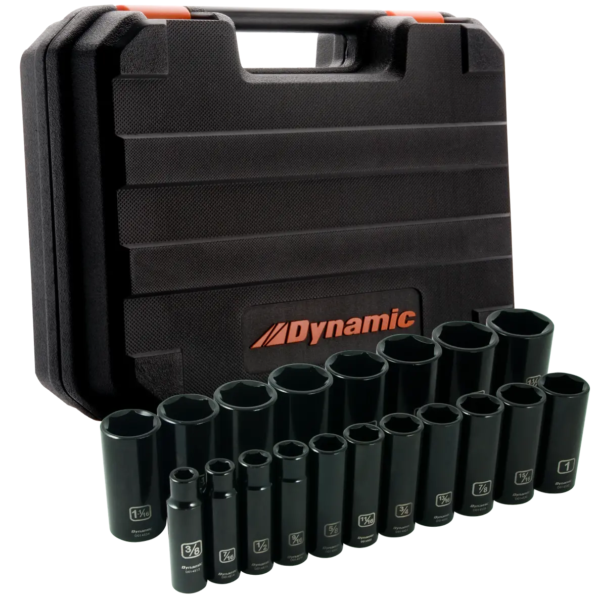 1/2" Drive 19 Pieces 6 Point Deep Sae Impact Socket Set 1