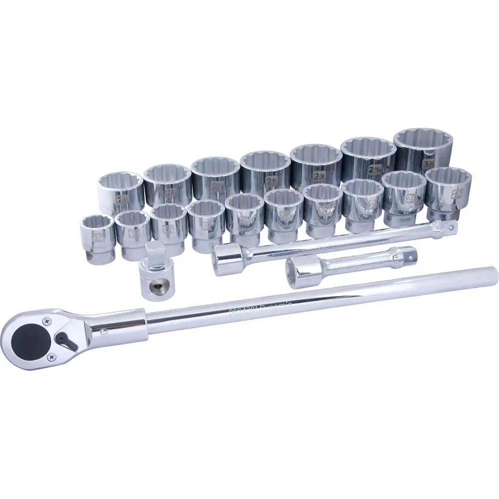 1" Drive 21 Piece 12 Point Standard Sae Socket Set 1