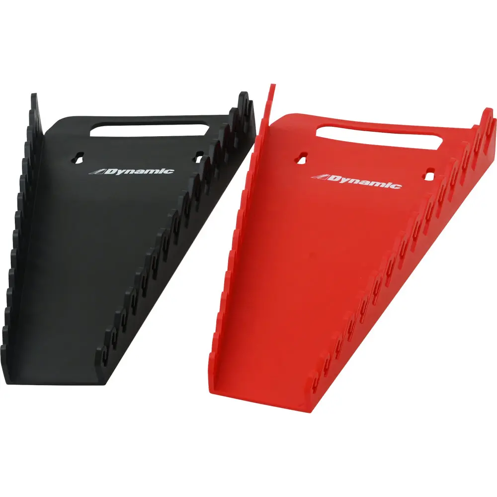 2 Piece Wrench Holder Set, Red & Black, Sae & Metric Wrench Organizer, Holds Up To 30 Wrenches 1