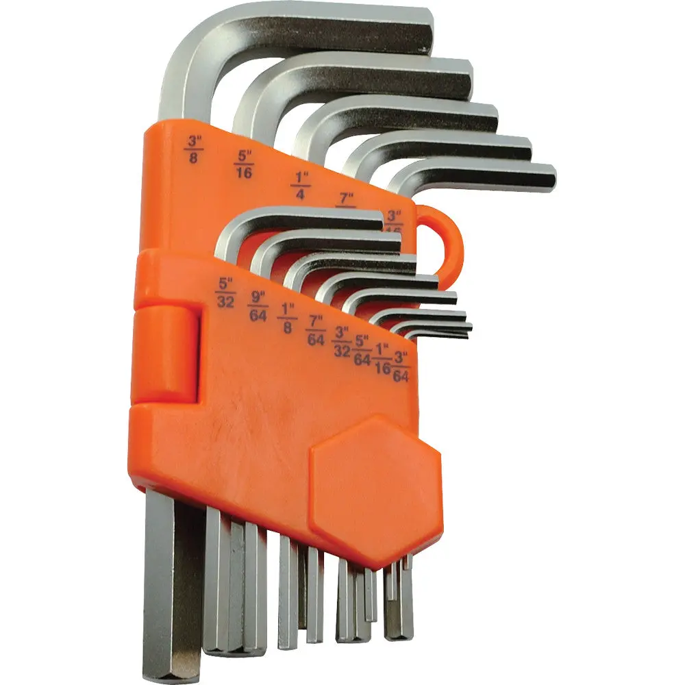 13 Piece Sae Regular Hex Key Set, 3/64" - 3/8" 1