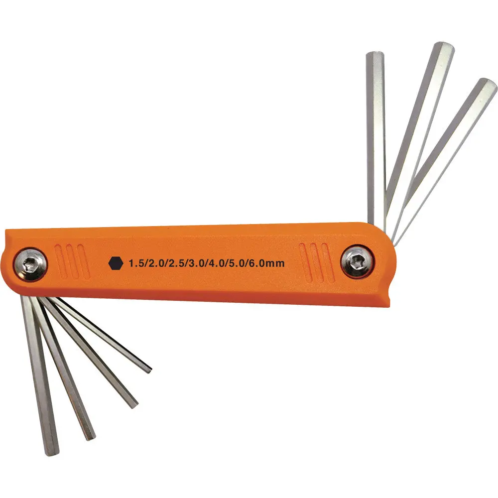 7 Piece Metric Folding Hex Key Set, 1.5Mm - 6Mm 1