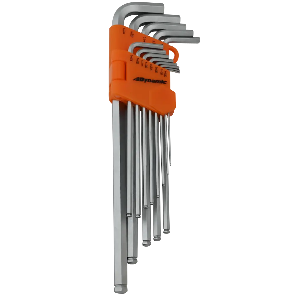 13 Piece Sae Extra Long High-Torque Hex Key Set, 0.05" - 3/8" 1
