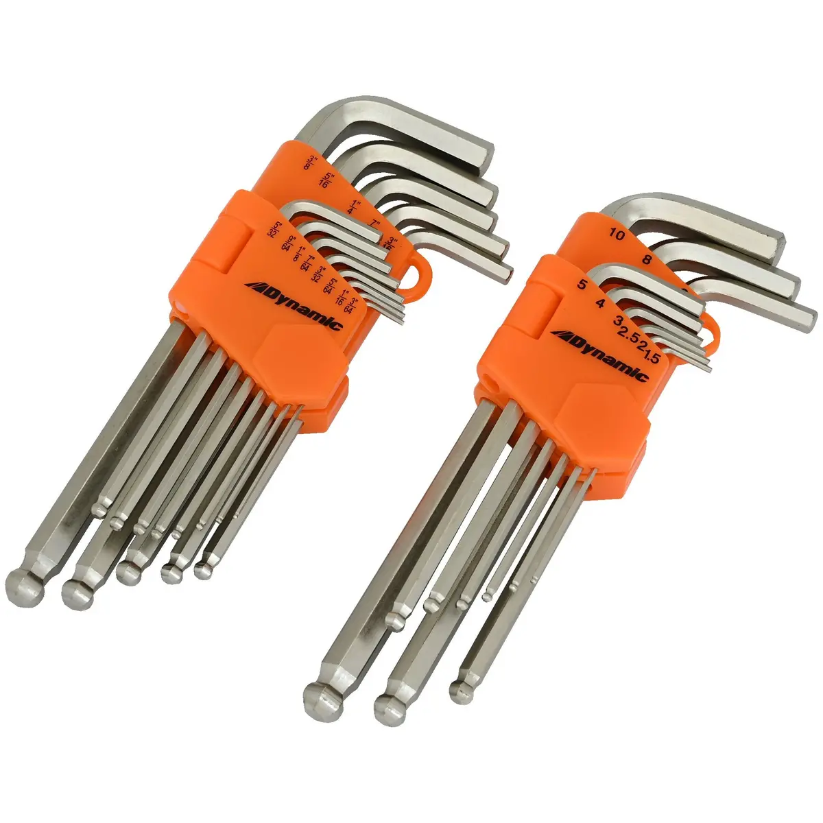 22 Piece Sae And Metric Ball End Long Hex Key Set 1