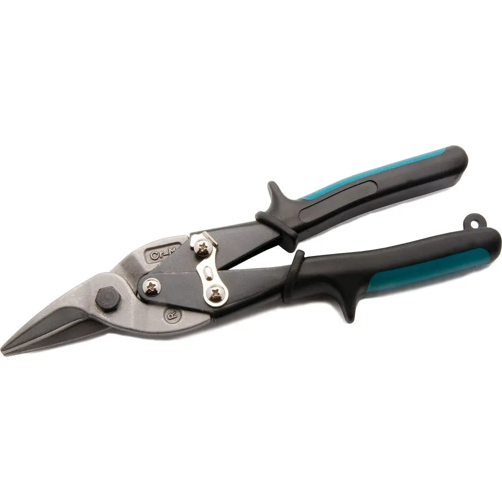 10" Aviation Snips, Cuts Right, Green Handle 1
