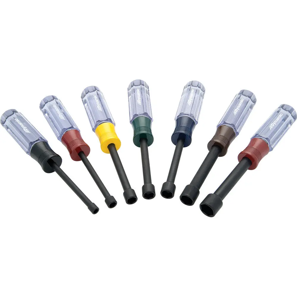 7 Piece Sae Nut Driver Set, Acetate Handles 1