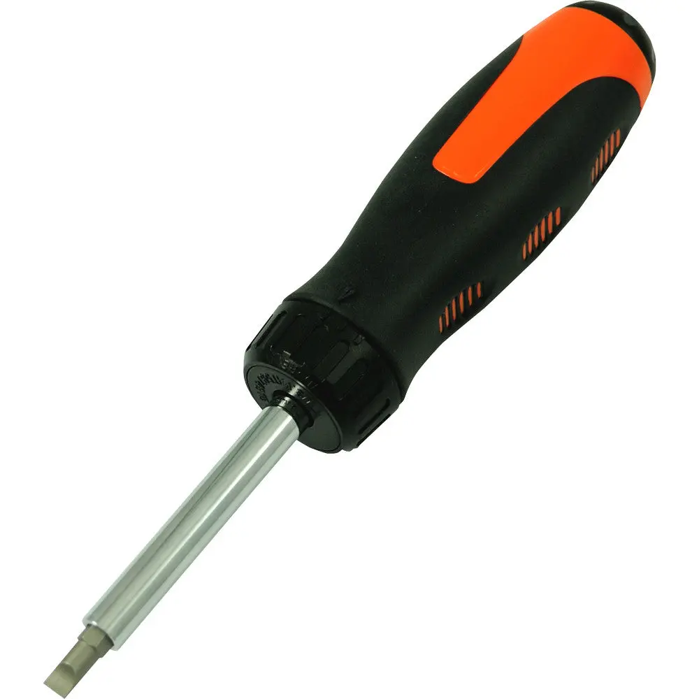 13 Piece Ratcheting Screwdriver Set, 12 Bits 1