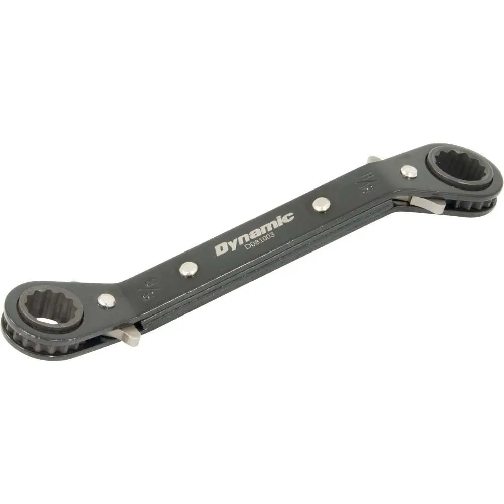 5/8" X 11/16" Double Box End Ratcheting Wrench, 25° Offset 1