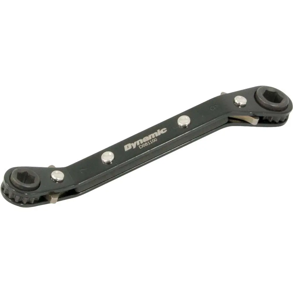 7Mm X 8Mm Double Box End Ratcheting Wrench, 25° Offset 1