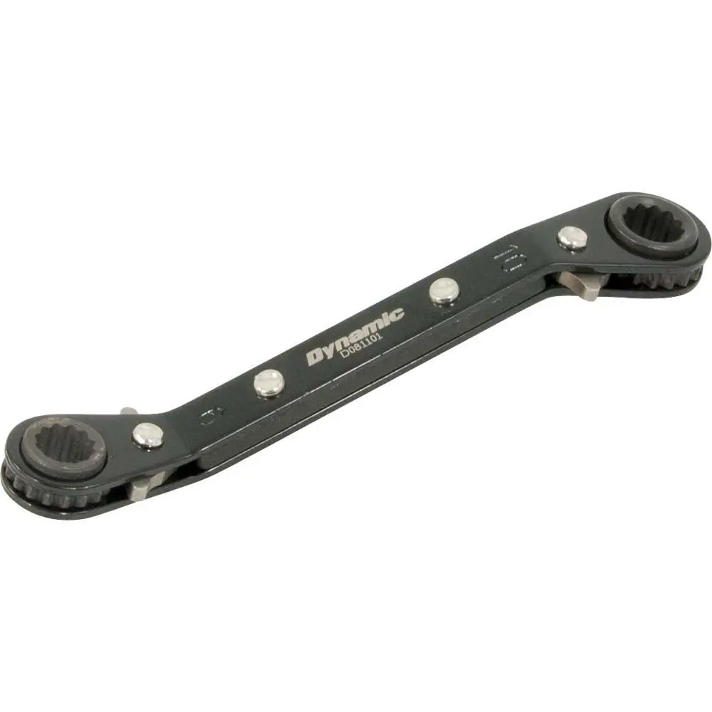 9Mm X 10Mm Double Box End Ratcheting Wrench, 25° Offset 1