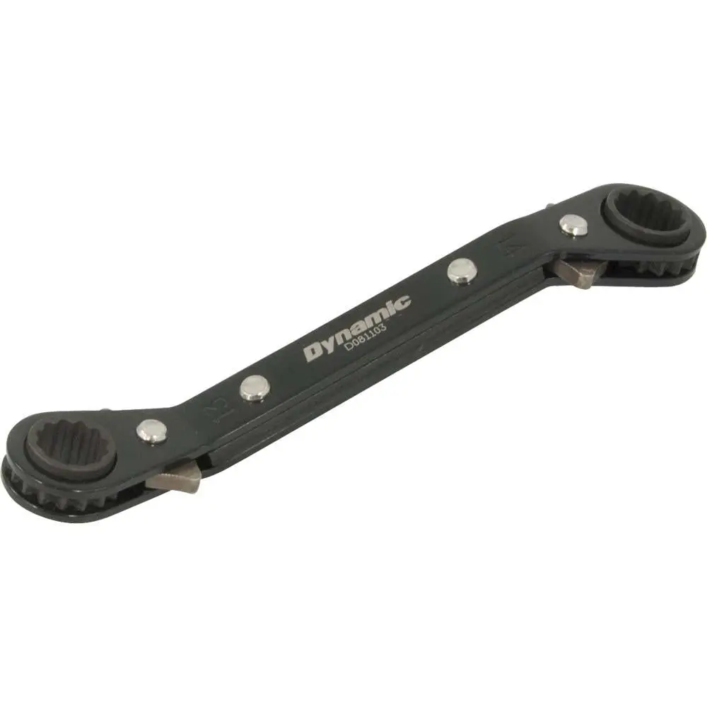 13Mm X 14Mm Double Box End Ratcheting Wrench, 25° Offset 1