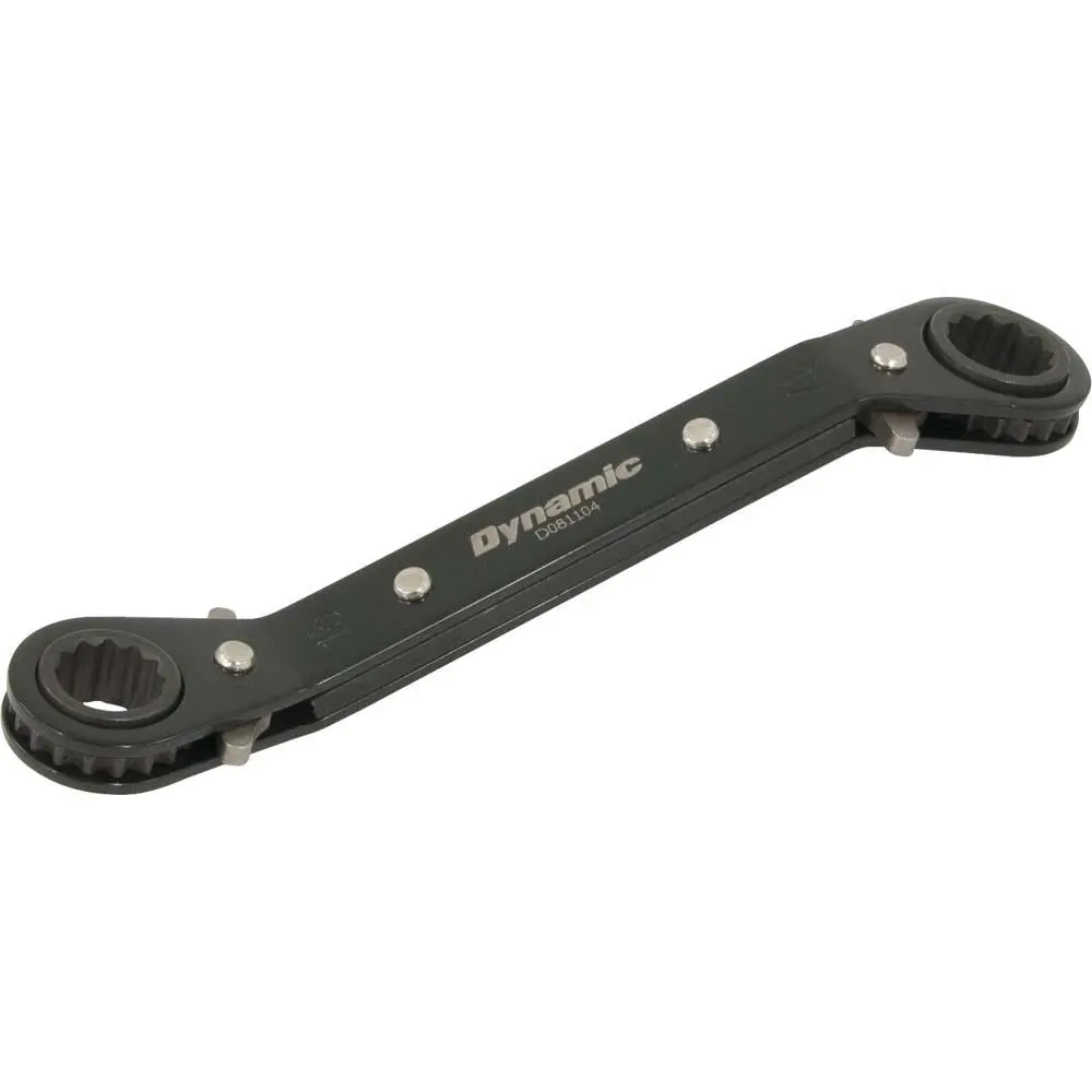 15Mm X 17Mm Double Box End Ratcheting Wrench, 25° Offset 1