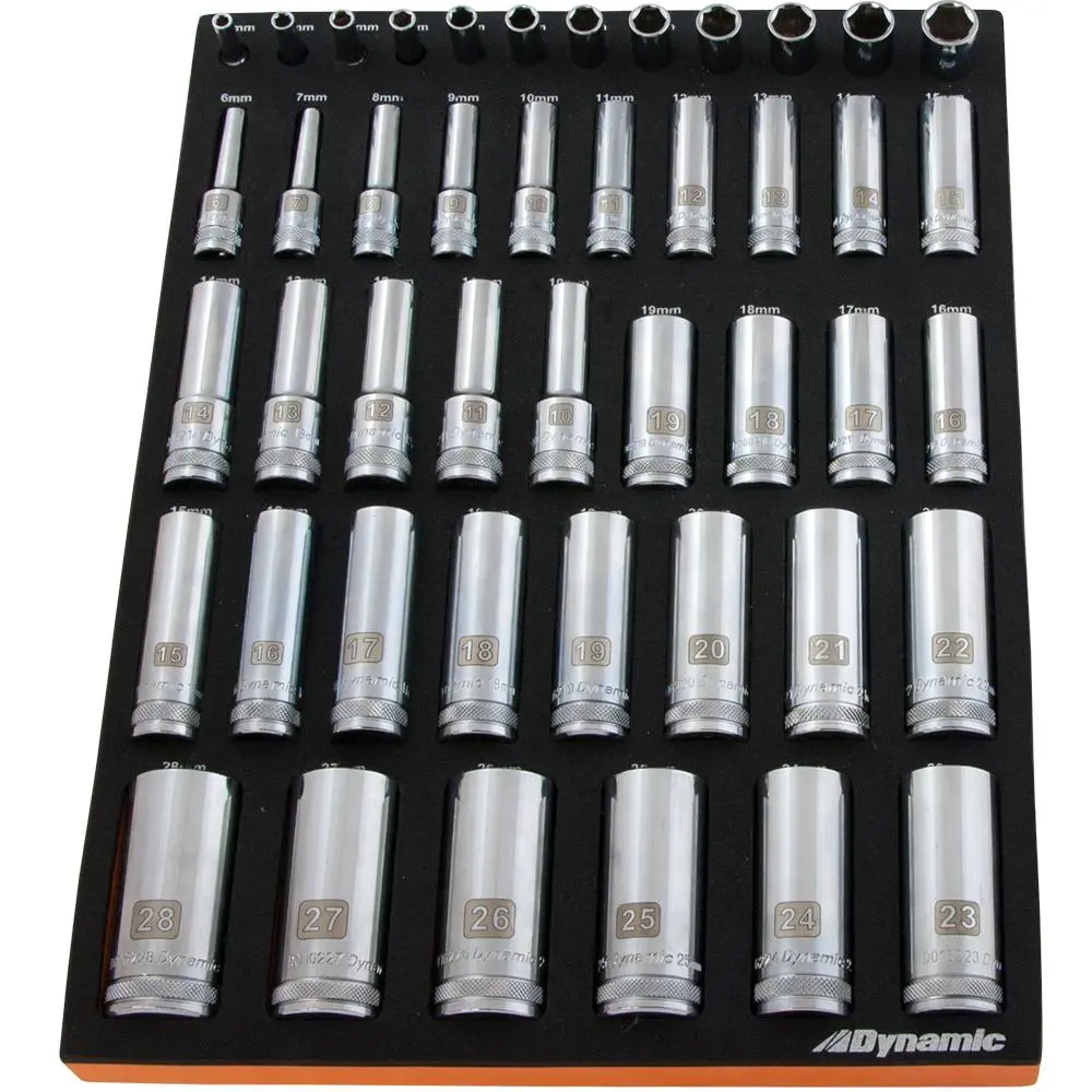 1/4”, 3/8” & 1/2” Drive Metric Deep Chrome Sockets 1