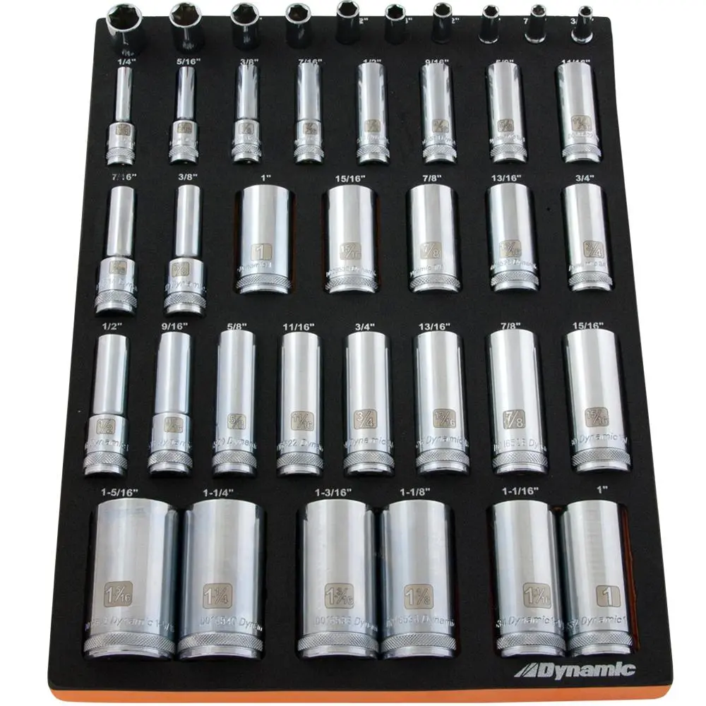 1/4”, 3/8” & 1/2” Drive Sae Deep Chrome Sockets 1