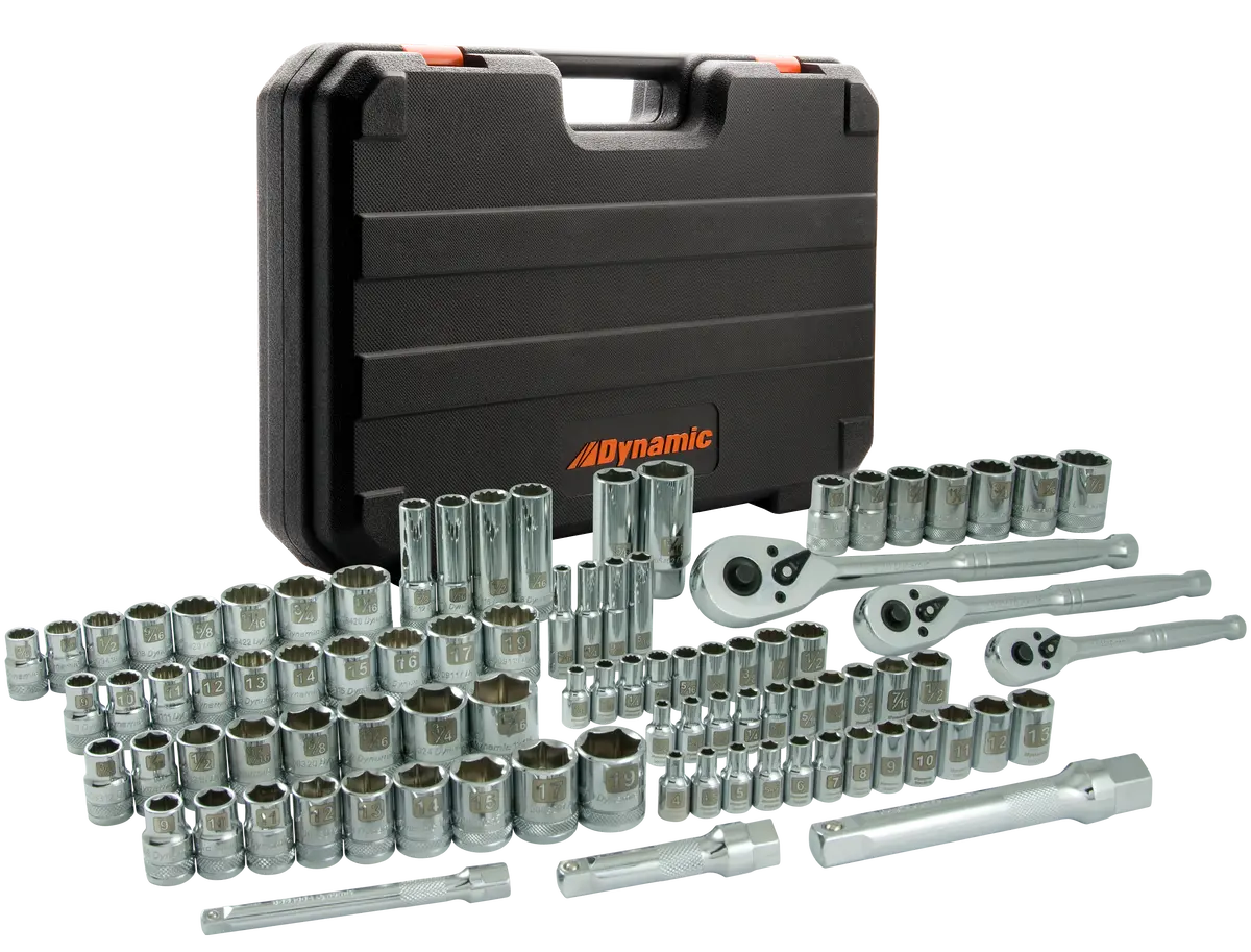 89 Piece 1/4", 3/8" & 1/2" Drive Socket Set 1