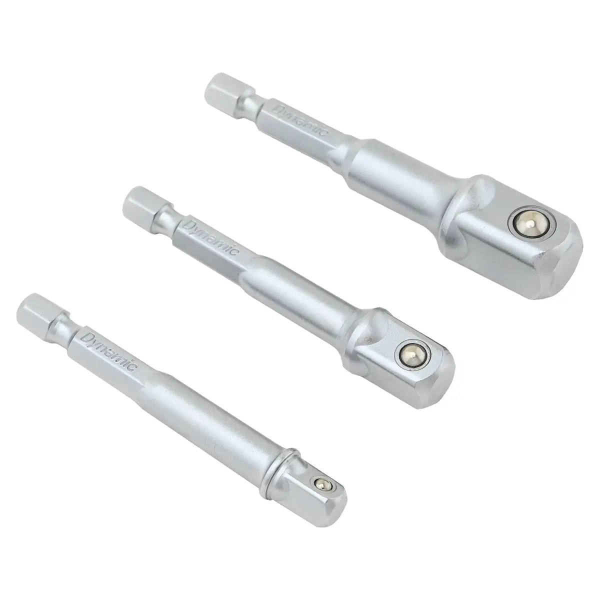 3 Piece 1/4" Hex Socket Driver Adapter Set 1