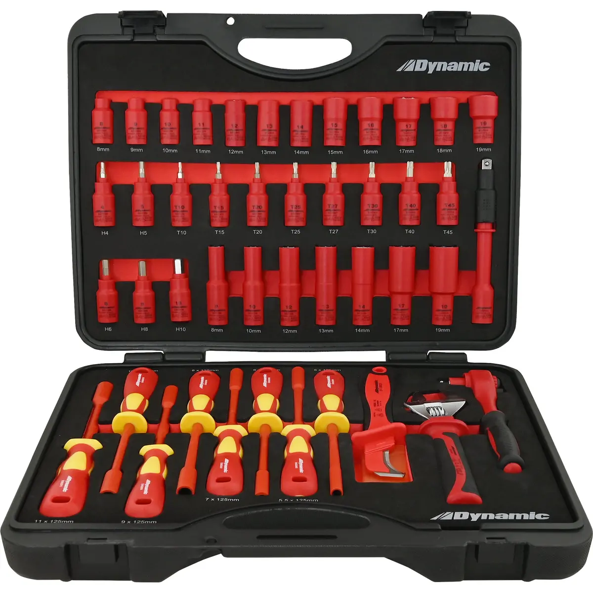 44 Piece Insulated Socket & Tool Set, 1000V Insulated 1