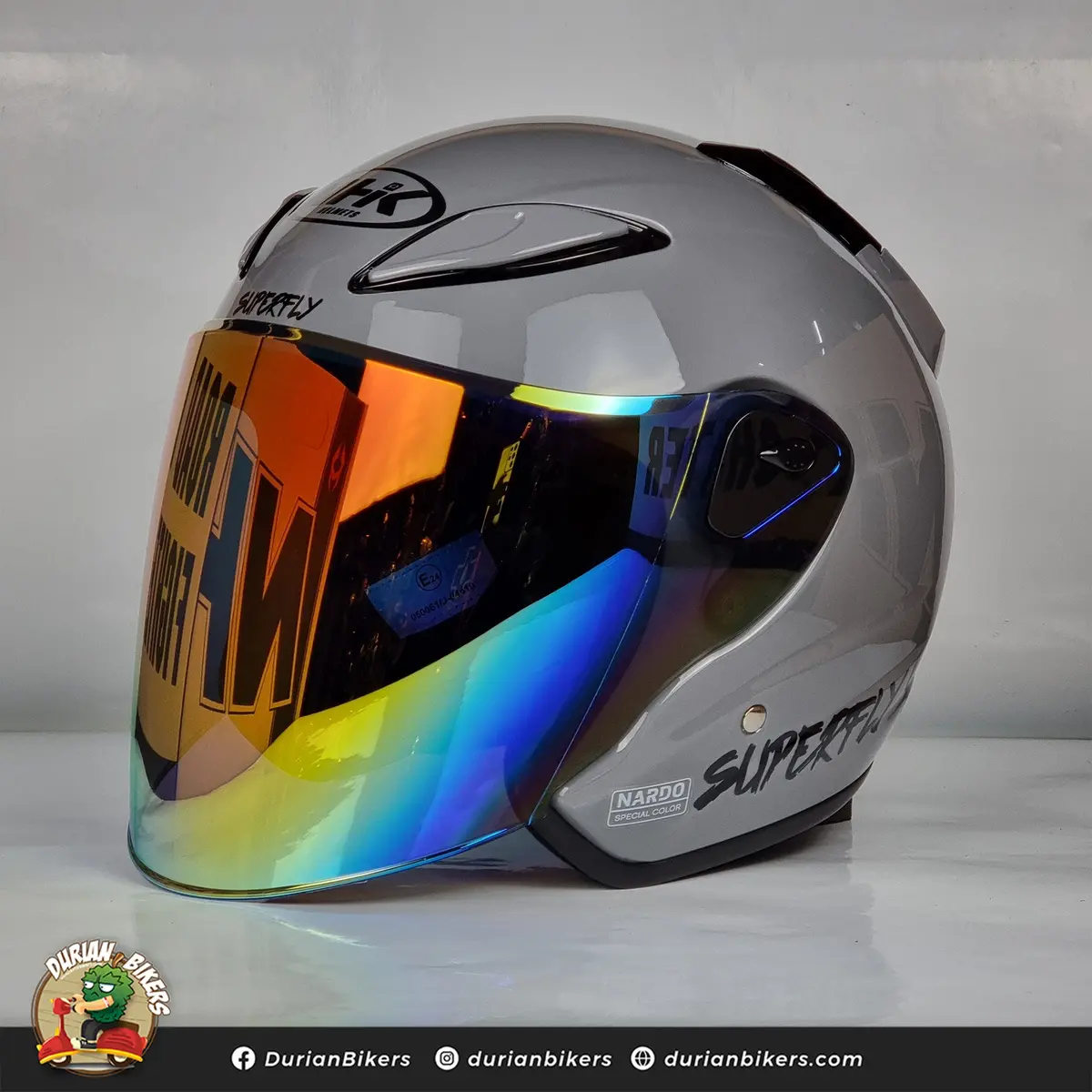 Nhk Helmet X Superfly R6 V2 Solid (Nardo Grey Glossy) 1