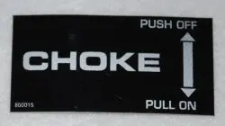 800015 Choke Decal Dixie Chopper Nla 1