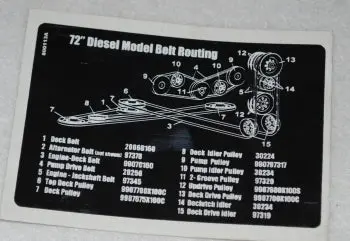 800058A   Lt60 Belt Route   Dixie Chopper Wh2 1