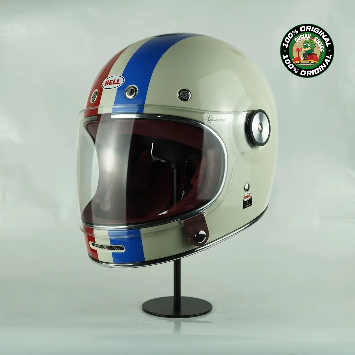 Bell Helmet Bullitt Se (Command Gloss Vintage White/Oxblood/Blue) 1