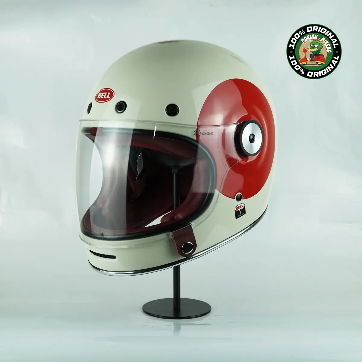 Bell Helmet Bullitt Se (Tt Gloss Vintage White/Ox Blood) 1