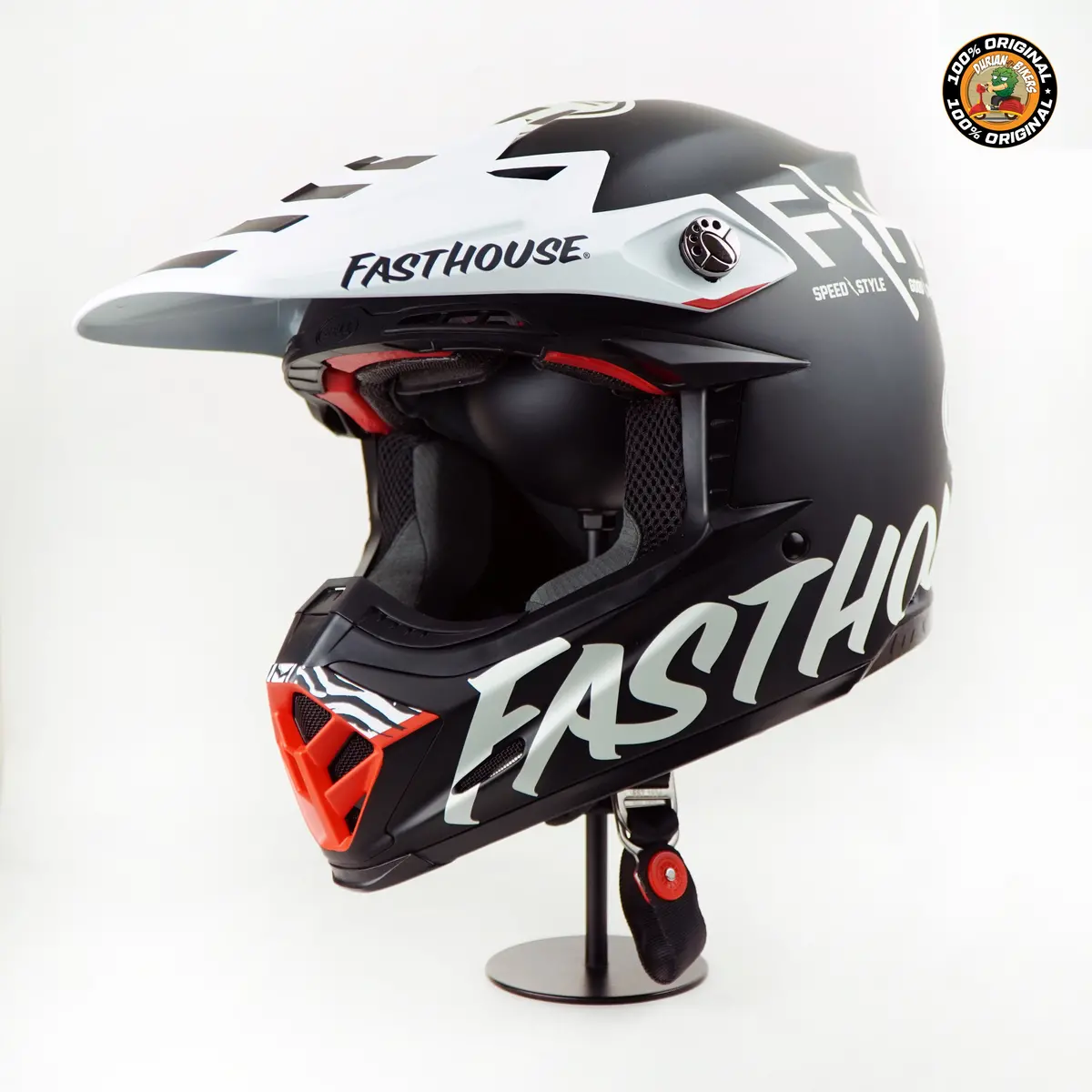 Bell Helmet Moto-9S Flex (Fh Flex Crew Matte Black/White) 1