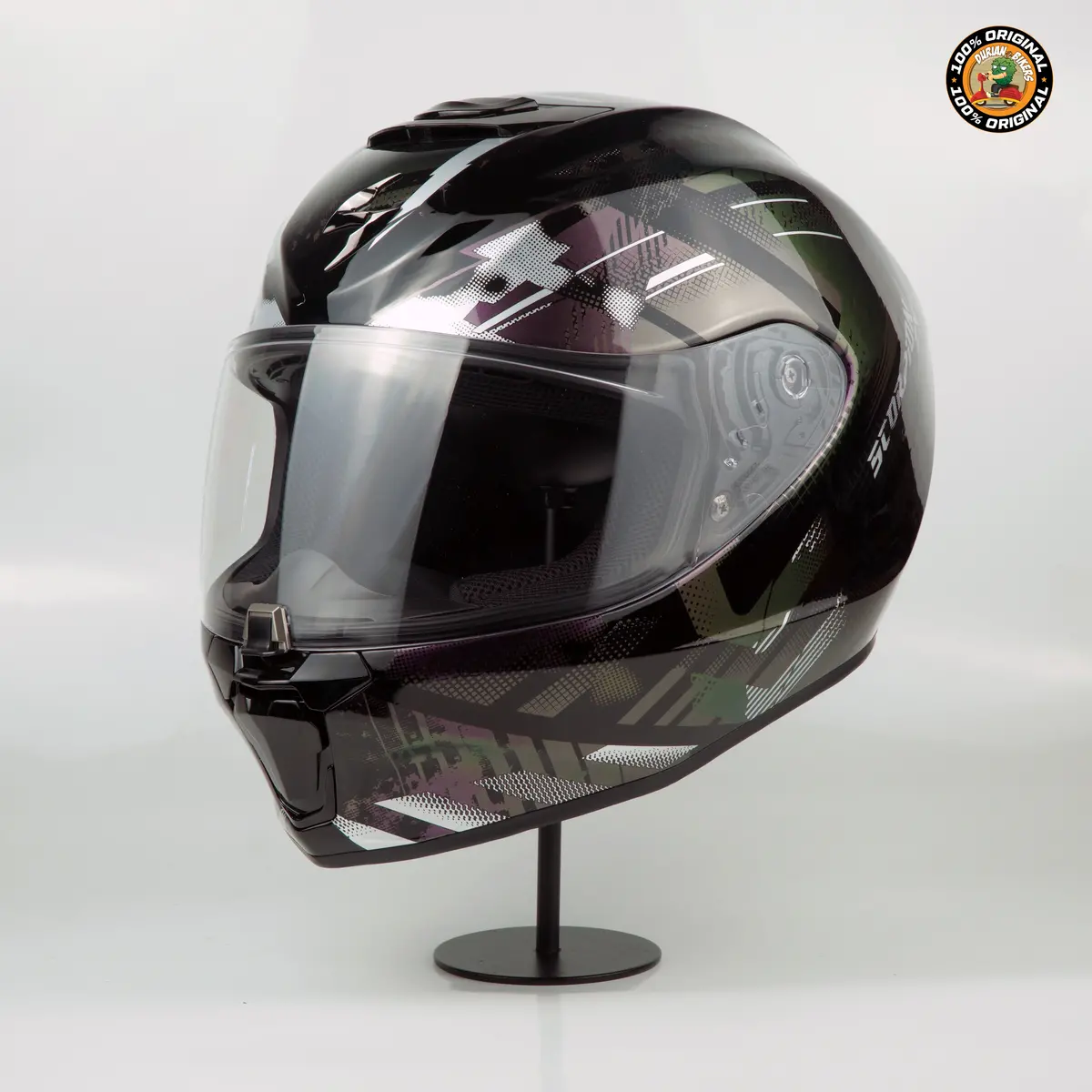 Scorpion Helmet Exo-391 Clutter (Black/Chameleon) 1