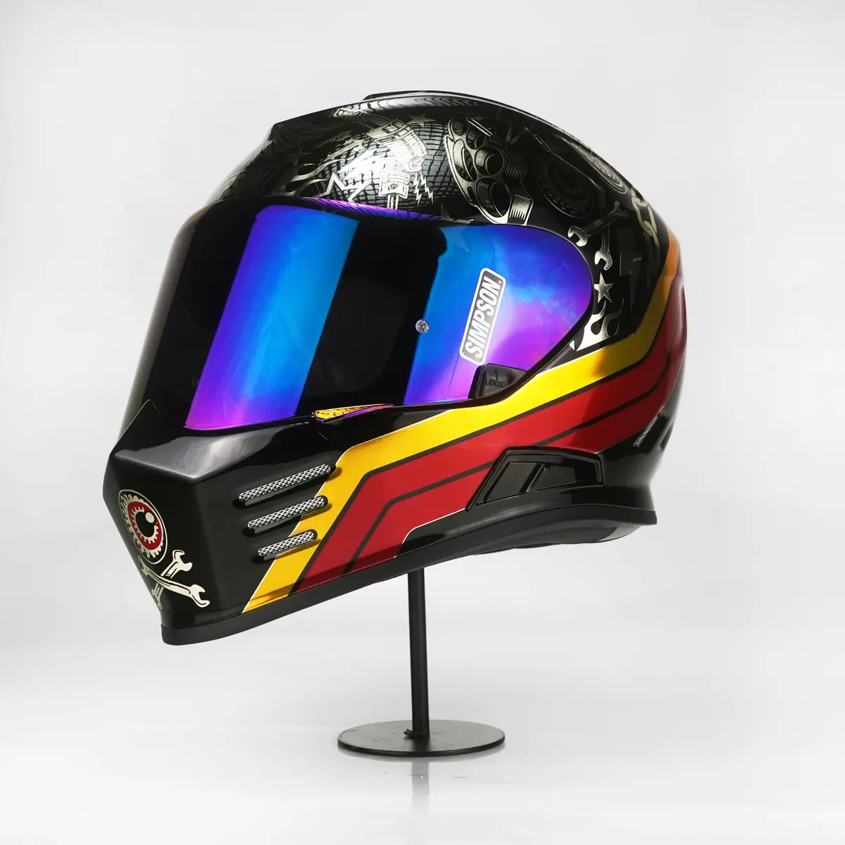 Simpson Helmet Venom Bandit (Black/Chrome) 1