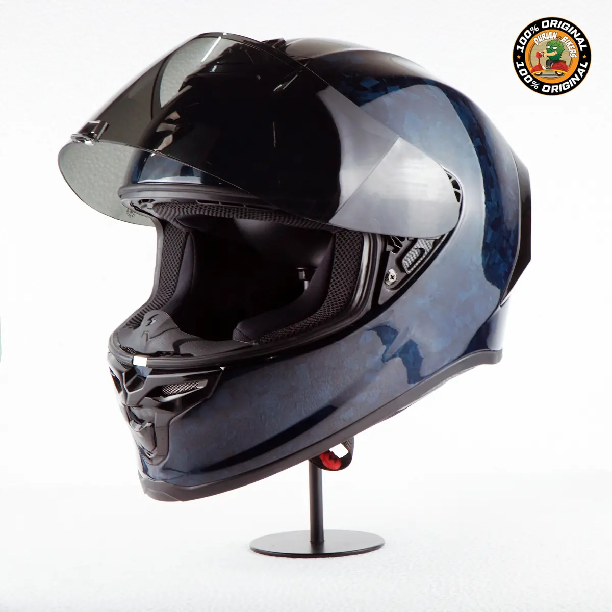 Scorpion Helmet Exo-R1 Evo Ii Onyx Air (Solid Blue) 1