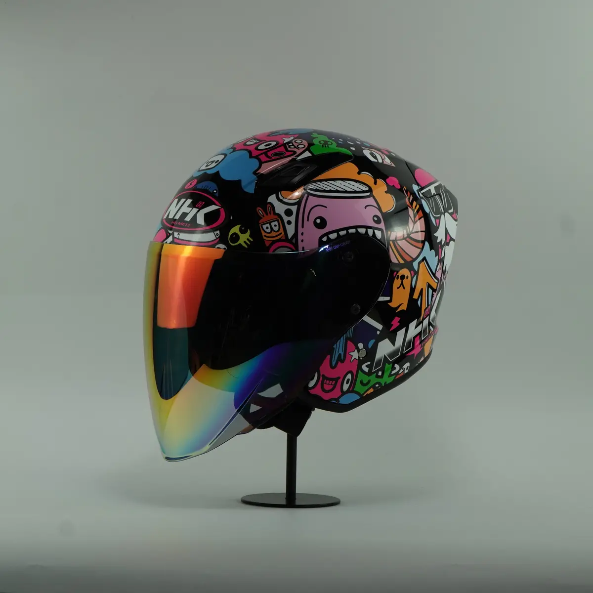 Nhk Helmet S1gp S Doodles (Black/Blue Glossy) 1
